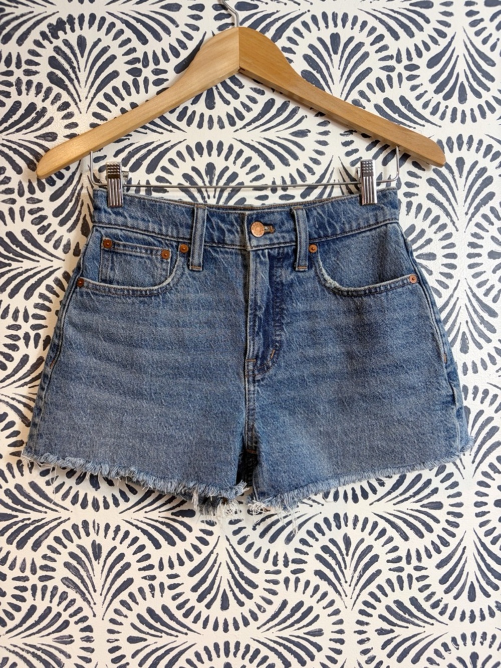 Madewell The Perfect Jean Short Cut Off Distressed Denim